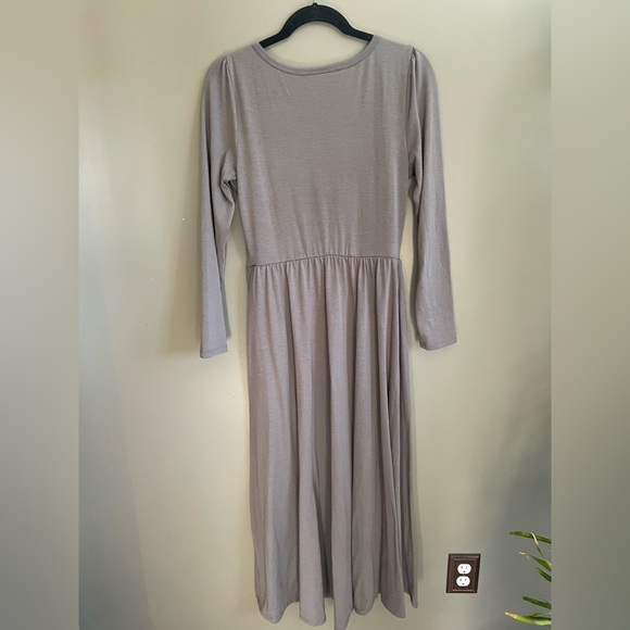 Lularoe Ryane dress grey long sleeve maxi size small - Picture 4 of 6